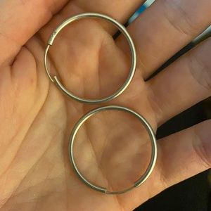 Silpada silver hoop earring
